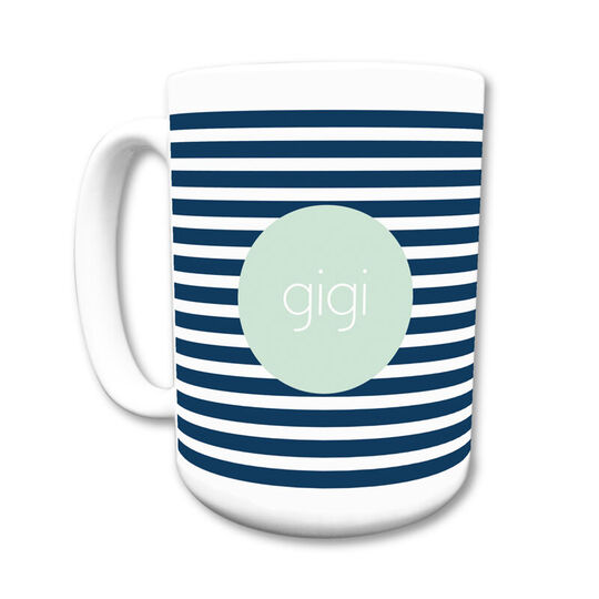 Blue Cabana Ceramic Mug